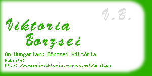 viktoria borzsei business card